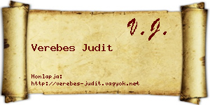 Verebes Judit névjegykártya